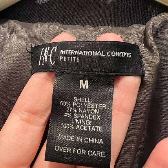 INC International Concepts Womens Grey Jacket Petite Size Medium - Picture 8 of 12